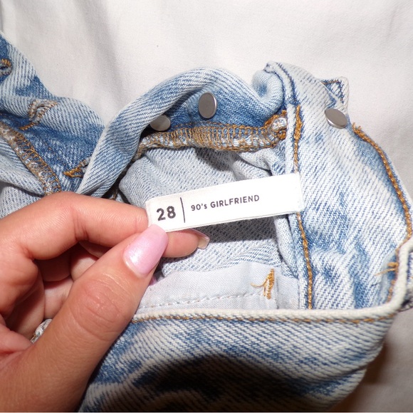 PacSun Eco Light Blue Raw Cut ‘90s Girlfriend Denim Shorts - Picture 4 of 4